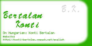 bertalan konti business card